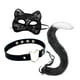 thumbnail image 5 of Conjunto de collar y cola con orejas de gato Yinane disfraz de animal decorativo Negro, 5 of 6