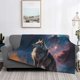 thumbnail image 2 of Balery Night Sky Wolf Manta de Franela con Dibujo, Lujo Ultra Suave y Cálido, Antipelusa y Resistente a las Arrugas para Cama, Sofá, Camping -50"x40", 2 of 6
