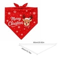 thumbnail image 3 of Racsoh Christmas Pet Bandana, Festive Dog Neck Scarf with Reindeer Print, Soft Triangle Bib for Small Medium Cats, for Party Photo Winter Decor (Red B), 3 of 7