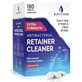 thumbnail image 4 of Retainer Cleaner & Denture Cleanser - 180 Effervescent Tablets 6 Month Supply Removes Stains, Discoloration, Odors, Plaque Clear Aligners, Mouth Night Guard, All Dental/Oral Appliances, 4 of 4