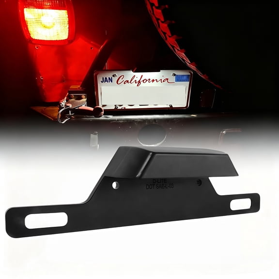 8.2inch 12V RV LED License Plate Plat, Black Shell, 6000K Cool White, IP65 Waterproof, for Trailer Truck Camper, 1-Pack