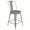 Silver/Gray, variant on Flash Furniture Kai Commercial Grade 24" High Black Metal Indoor-Outdoor Counter Height Stool with Removable Back and Black All-Weather Poly Resin Seat