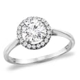 thumbnail image 1 of 14K White Gold 0.87 cttw Genuine Diamond Halo Engagement Ring Round 6 mm, size 9, 1 of 1