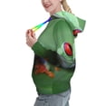 thumbnail image 2 of Wukai Red-Eyed Tree Frog-1 Print Womens Hoodies Fleece Sweatshirts Long Sleeve Sweaters Pullover Fall Outfits Winter Clothes-X-Large, 2 of 7