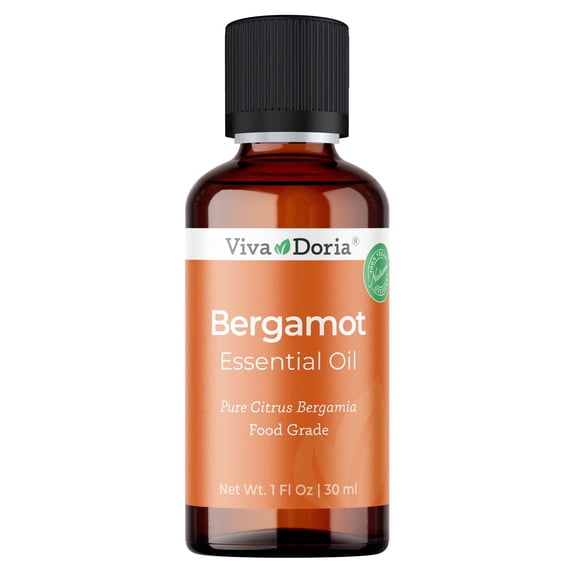 Viva Doria Italian Bergamot Essential Oil, 1 fl oz (30 ml)– Food Grade, 100% Pure, Natural Citrus Oil for Aromatherapy