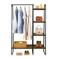 thumbnail image 4 of GoDecor Clothes Rack 4 Tiers Shelves Closet Garment Clothing Rack Hanging Clothes Freestanding Wardrobe Closet Organizer Black, 4 of 12