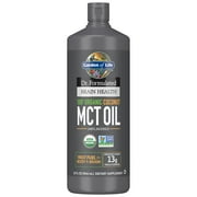 Dr. Formulated Brain Health, 100% Organic Coconut MCT Oil, Unflavored, 32 fl oz (946 ml), Garden of Life