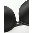 thumbnail image 2 of Wingslove Women's Everyday Basic Seamless Push Up Bra Underwire Plunge T-Shirt Bra, Black 38C, 2 of 6