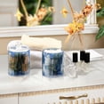 thumbnail image 4 of Yayeee 2 Pack Qtip Holder Bathroom Cotton Swab Canister with Lid Clear Dispenser Set, Plants and River, 4 of 6