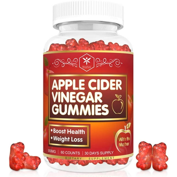 Apple Cider Vinegar Gummies with Mother for Weight, Detox & Cleanse