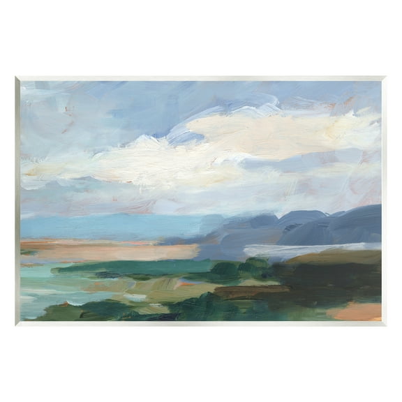 Stupell Industries Traditional Cloudy Beach Landscape Painting Unframed Art Print Wall Art, 15 x 10
