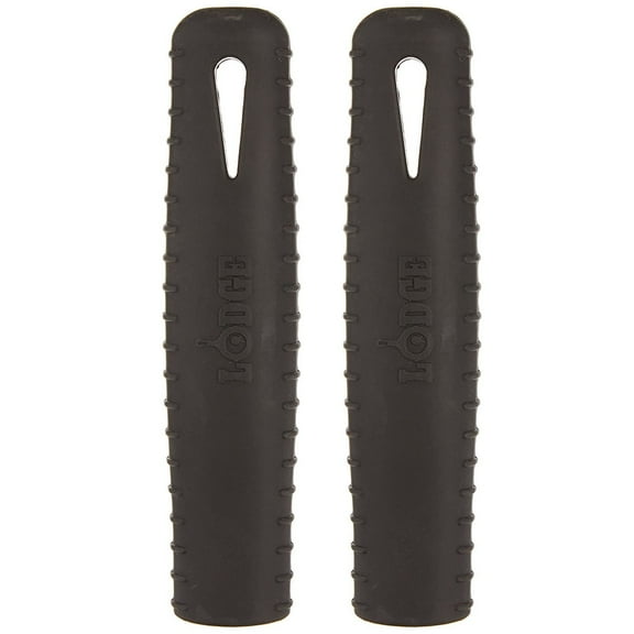 Lodge Hot Pot Skillet Handle Holder Silicone Non-Slip Pack of 2 Black