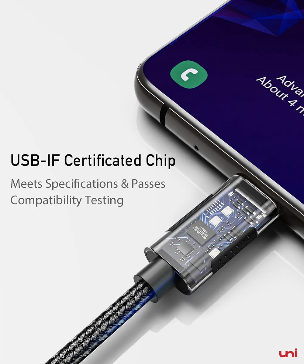 6ft and 10ft Long PD USB-C Cables Fast Charge for Samsung Galaxy S24/S25/Plus/Ultra/FE - TYPE-C to TYPE-C Cord Power Wire USB-C to USB-C Data Sync High Speed for Galaxy S24/S25/Plus/Ultra/FE
