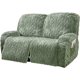 thumbnail image 1 of Xiao Hua fundas geométricas de jacquard para sofá reclinable, suaves y esponjosas, antideslizantes, con base elástica para niños, gatos y perros (verde, 2 plazas), 1 of 5