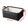 thumbnail image 3 of Corduroy Storage Basket Collapsible Storage Bin with Reinforced Handles Foldable Basket Organizer for Kids Toys Clothes Closet, 3 of 7