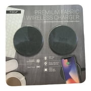 Tech Squared 2-Pack Premium Fabric Wireless Charger Fast Wireless Charging Pad