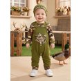 thumbnail image 3 of Cjfdfy Newborn Baby Boy Camo Angling Outfit Mama's Boy Long Sleeve Rompers And Wild Goose Deer Patch Overalls Pants With Cute Hat Infant Cute Fall Hunting Clothes, 3 of 9
