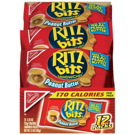 Nabisco Ritz Bits: Peanut Butter 12 Pk Cracker Sandwiches, 15 oz