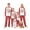 Red D, variant on Christmas Family Pajamas Matching Set Hat Printed Pull on Top Plaid Pants Matching PJS Set