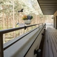 thumbnail image 5 of Urban Deco Deck Bird Feeders and Bath Metal Mesh Tray Deck Bird Bath Spa for Dual Use Deck Flower Stand Pot Clamp to Fence Railing, Detachable and Adjustable Great for Attracting Birds, 5 of 7