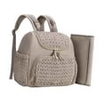 thumbnail image 2 of Bolsa de pañales para bebé, mochila para pañales para mujer, elegante bolsa de pañales de viaje multifuncional para mamá, bolso para bocadillos, mamá Marrón, 2 of 9