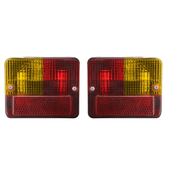 APSMOTIV Pair of Turn Signal Assembly Halogen Rear Combination Light tractor fender lights flat base with 12v Bulbs Suitable for Universal Vehicles