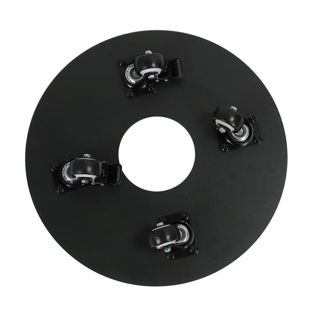 Support à Plantes avec Roues, Support à Plantes Roulant Silencieux avec Roues Verrouillables, Acier au Carbone, Résistant à l'Eau, Résistant aux Intempéries, Capacité de 500 Lb, Design Rond, pour Salon, Balcon, Patio