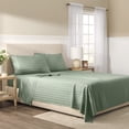 thumbnail image 3 of Wamsutta 1846 4-Piece 650 Thread Count Sea Spray Stripe Egyptian Giza Cotton Sateen Bed Sheets, King-Deep Pocket, 3 of 10
