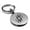 Silver, variant on Stainless Steel Tribal Gemini Zodiac (Twins) Round Medallion Keychain Circle Ring