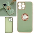 thumbnail image 4 of 13 Caso de Teléfono para 13 Pro Max Con Soporte de Anillo Chapado en Oro Rosa Mujeres Ultra Delgadas Suave Y Flexible TPU TPU Cubierta, 4 of 7