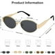 thumbnail image 5 of Gafas de sol ovaladas retro para mujeres y hombres, gafas de sol de moda, sombras clásicas, protección UV400, 5 of 5