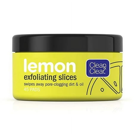 Clean and Clear Lemon Exfoliating Facial Pads With Vitamin C, 45 Ea, 3 Pack