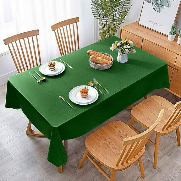 Nkmbld Outdoor Square Tablecloth Plastic Disposable Tablecloth for Barbecue Party Wedding Outdoor, Green