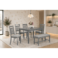 thumbnail image 2 of K-Living 6-Piece Dining Set in Grey, 2 of 6
