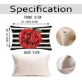 thumbnail image 4 of Red Apple Back to School Throw Pillow Cover 12x20 Inch Black and White Stripes with First Day of School Student Kids Classroom Pillow Cases Cotton Linen Home Decor Cushion Cover for Couch, 4 of 5