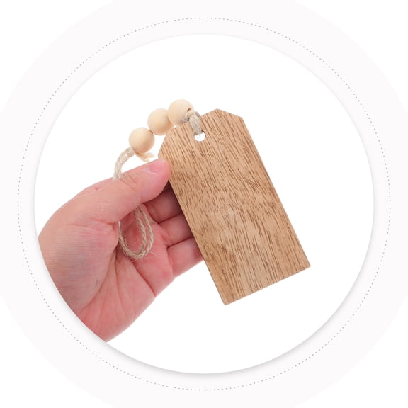 LOLIPPYY 10PCS Farmhouse Xmas Stocking Tag Made Of Khaki Wood For Christmas Decor And Homeowners