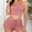 Pink, variant on YHAJDS Womens Pajama Set 2 Piece Solid Color Lace Sleeveless Cami and Lounge Shorts Loungewear