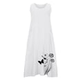 thumbnail image 5 of TIMIFIS Maxi Robes pour Femmes Robe d'Été de Plage Coton Lin Col Rond Sans Manches Longues Robes Grande Taille Camisole Chemises Robe avec Poches, 5 of 5