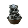 thumbnail image 1 of ZenHaven Stacked Rock Design LED Water Fountain with Pump - 8-Inch Indoor Tabletop Decorative Feature for Relaxation, Office, Hotel, Home Decor - Gray Stone Finish, 1 of 8