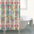 thumbnail image 4 of Pioneer Flower Floral Print Pattern Shower Curtain 84"x72", Bathroom Decorative Shower Curtain Set with 12 Hooks, Waterproof Washable, 4 of 6
