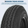thumbnail image 5 of 2-Pack Trailer Tire on Rim 4.80-8 480-8 4.80x8 4 Lug 8In Trailer Tires and Wheels Load Range B 6PR Black, 5 of 8