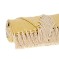thumbnail image 3 of Parkland Collection Inca Yellow Variegated Cotton Throw Blanket, 50 x 60 Decorative Couch Throw, 3 of 4