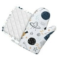 thumbnail image 2 of Kll Cartoon Planets Oven Gloves And Pot Holders Grill Gloves - Oven Gloves And Pot Holders, Non-Slip Cooking Gloves With Recycled Pads, 2 of 9