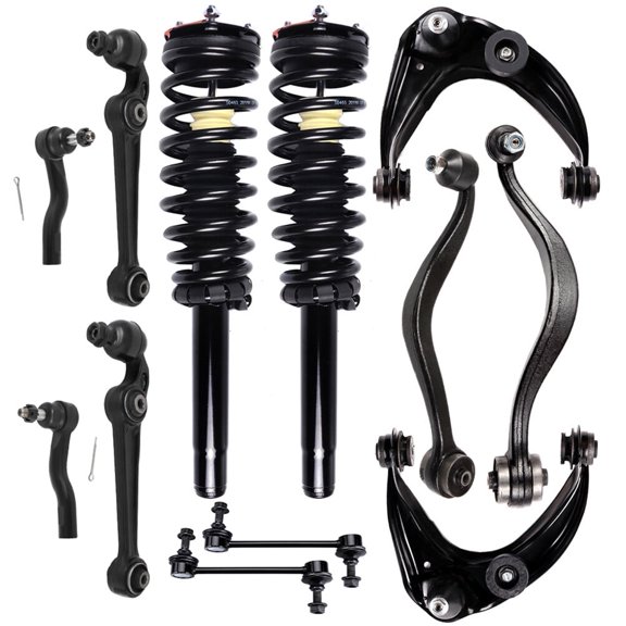 ECCPP 12pcs Front Struts Assembly Control Arm and Ball Joint Assembly Stabilizer Bar Link Tie Rod End for 2010-2012 for Ford Fusion 2010-2011 for Mercury Milan 272596 ES800797 ES800798 K620149