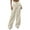 Beige, variant on Summer Pants for Women Casual High Waisted Tie Side Plicated Wide Leg Pants Fancy Clothes for Women Sheer Sequin Lady Track Pant Compression Soft Elastic Large Size Casual Beige M