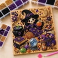 thumbnail image 7 of 20 x 20 cm Halloween Pearl Art DIY Kit, 3D Bead and Rhinestone Diamond Painting Craft for Adults Beginners, Pumpkin Wall or Table Decor, 1 Set, 7 of 7