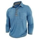 thumbnail image 4 of Blusa y camisa de manga larga con cuello vuelto para hombre, informal, a la moda, de color liso, transpirable, de manga larga, con cuello vuelto, de poliéster., 4 of 5