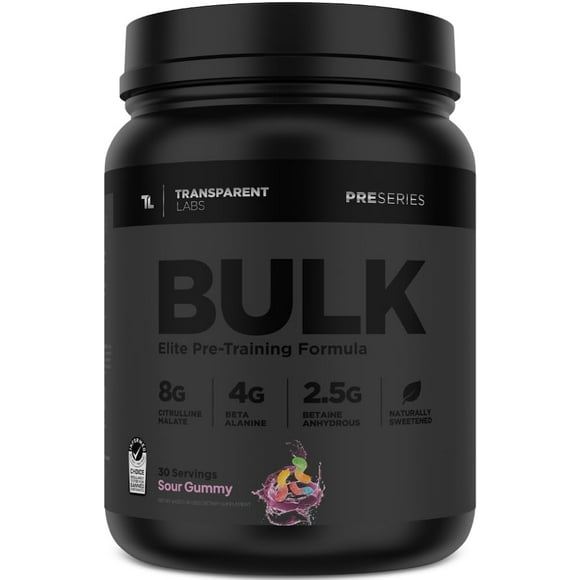 Pre Workout Transparent Labs Bulk Black, 30 porciones