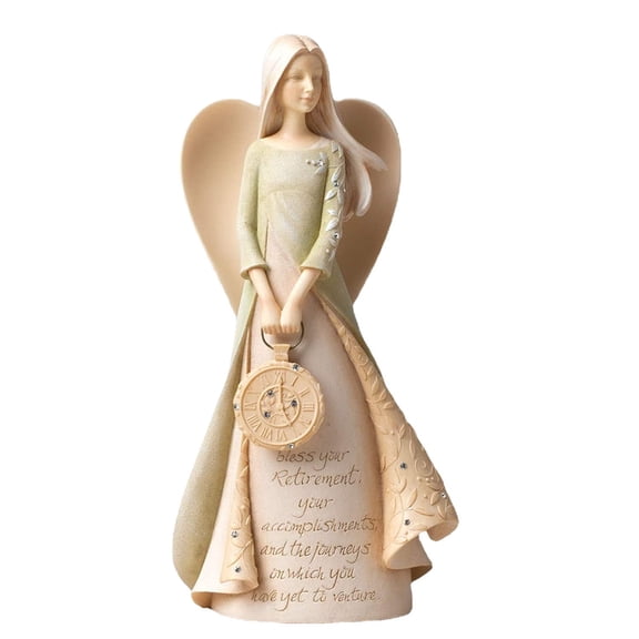 Guardian Angel Statue, Healing Angel Figurines for Women, Resin Angel Statue Hand Held Clock for Thanksgiving Christmas Home Decor Ornament Memorial Gifts