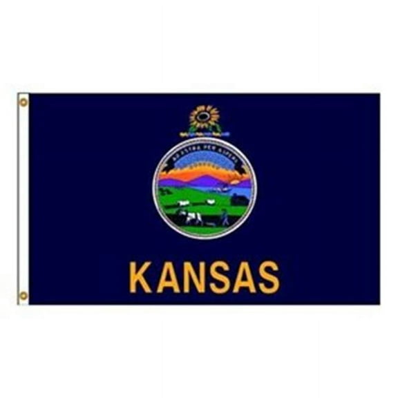 Annin Flagmakers 141870 4 ft. X 6 ft. Nyl-Glo Kansas Flag